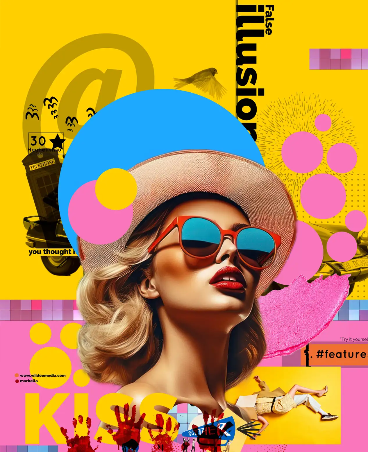 MAKE IT POP collage artist david Hopkins collage art designer marbella